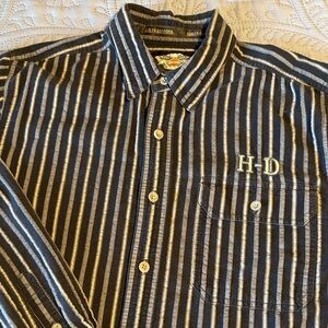 Harley-Davidson Men's Black Striped Shirt